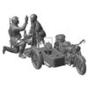 Zvezda szovjet katonák M-72 motorkerékpárral - 1:35