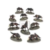 WARHAMMER AoS - Soulblight Gravelords Dire Wolves - Figurák