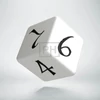 Classic RPG White & black Dice Set (7) - Dobókockák