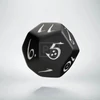 Classic RPG Black & white Dice Set (7) - Dobókockák