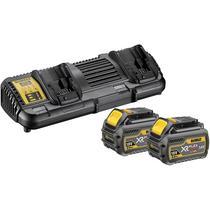 DeWalt DCB132T2-QW XR FLEXVOLT 10.8-18V kétportos akkumulátor töltő +2 db 18/54V XR FLEXVOLT akkumulátorral