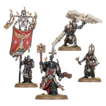 WARHAMMER 40K - Black Templars: Chaplain Grimaldus and Retinue - Figurák