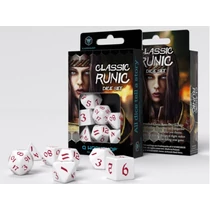 Classic runic White & Red Dice Set (7) - Dobókockák