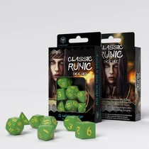 Classic runic Green/Yellow Zöld/Sárga Dice (7db-os szett) - Dobókockák