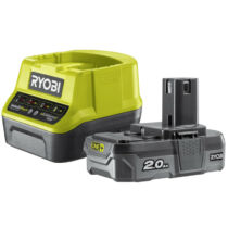 Ryobi RC18120-120 18V, 2.0Ah lithium+ akku és kompakt töltő