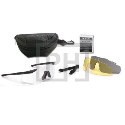 ESS ICE-3LS Naro védőszemüveg - fekete átlátszó/füstszürke/sárga
