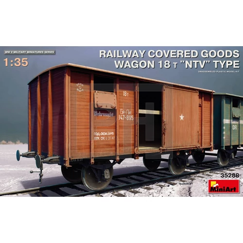 Miniart - Railway Covered Goods Wagon 18 t &quot,NTV&quot,-Type