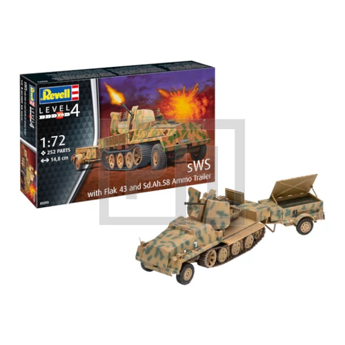 Revell sWS Sd. Ah 58 Ammo Trailer modell - 1:72