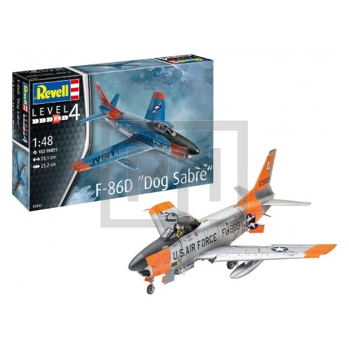 Revell F-86D Dog Sabre repülőgép modell - 1:48