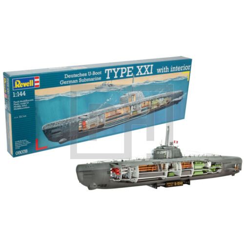 Revell U-Boot Type XXI német tengeralattjáró modell - 1:144
