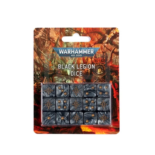 WARHAMMER 40K - Black Legion: Dice Set - dobókocka