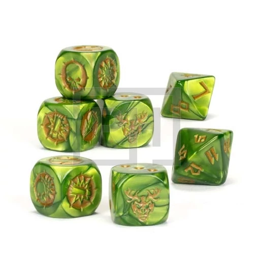 BLOOD BOWL: WOOD ELF TEAM DICE - Dobókocka