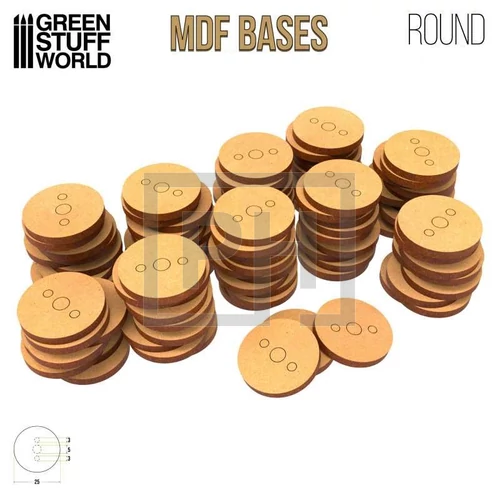 Green Stuff World - MDF Bases - Round 80mm